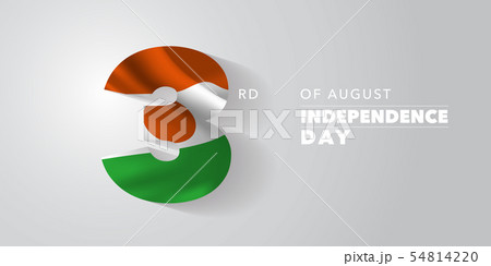 Niger happy independence day greeting card, 54814220