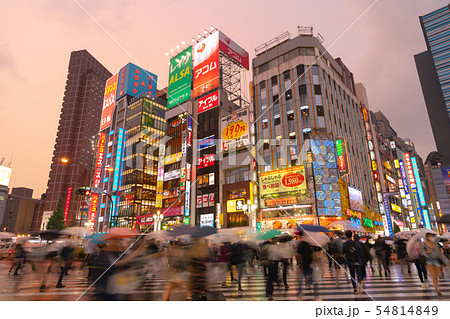 日本の東京都市景観 新宿・歌舞伎町などを望む(オレンジ色に染まる空) 日本の東京都市景観 新宿・歌舞伎町などを望む(オレンジ色に染まる空) 54814849
