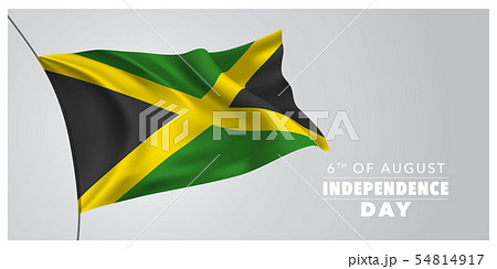 Jamaica happy independence day greeting card, 54814917