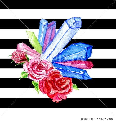 Rock crystals on black stripes 54815760