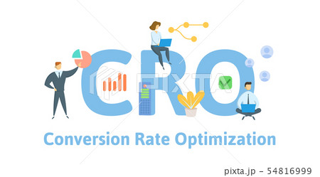 CRO, Conversion Rate Optimization. Concept with...のイラスト素材 [54816999 ...