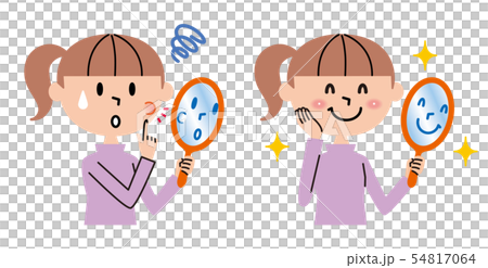 ティーンエイジャー　ニキビ　イラスト 54817064