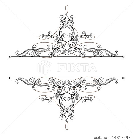 Divider or frame in calligraphic retro style isolated on white background. Divider or frame in calligraphic retro style isolated on white background. 54817293