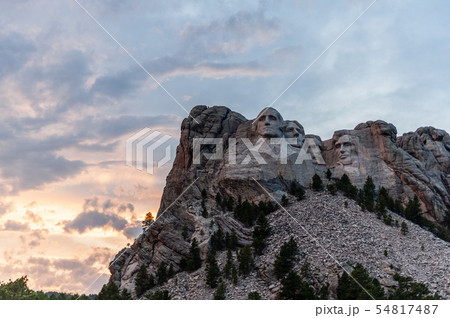 A dramatic Sky Behind Mount Rushmore 54817487