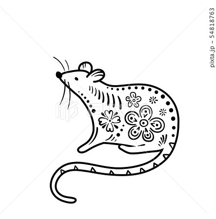 2020 rat happy new year vector background, chinese banner concept. Lucky numbers illustration 54818763