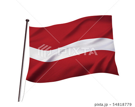 ラトビアの国旗イメージのイラスト素材