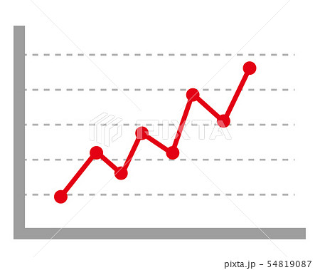 アイコン 線 アップ グラフ 折れ線グラフ 株価 チャートのイラスト素材