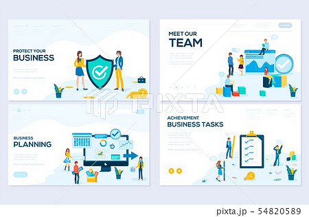 Business school website templates set 54820589