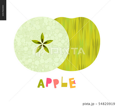 Food patterns, fruit, green apple 54820919