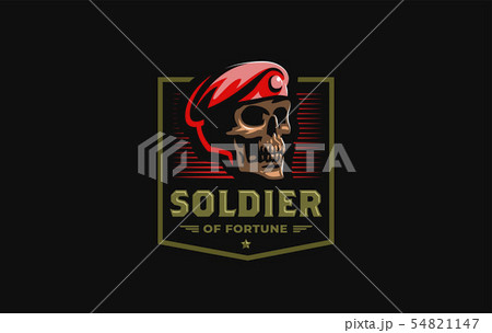 Skull in a military beret Skull in a military beret 54821147