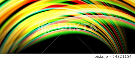 Fluid color rainbow style wave abstract background, techno modern design on black Fluid color rainbow style wave abstract background, techno modern design on black 54821154