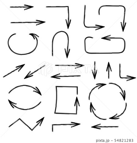 Arrows. Pencil hand drawn icons 54821283