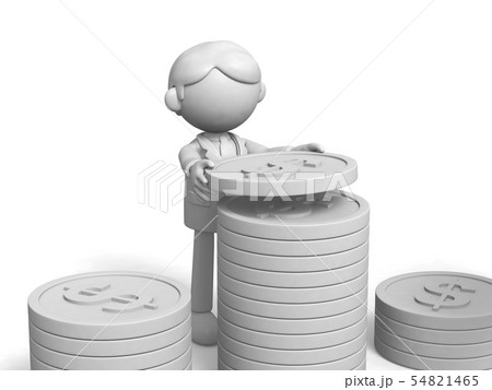 貯蓄するビジネスマン 54821465