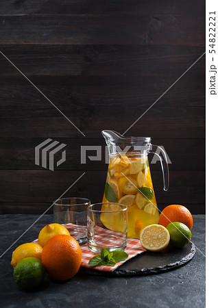 Homemade lemonade with mint Homemade lemonade with mint 54822221