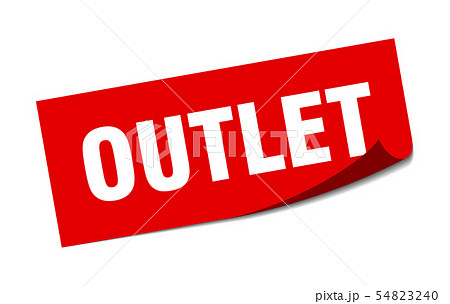 outlet sticker. outlet square isolated sign. 54823240