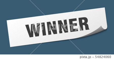 winner sticker. winner square isolated sign. 54824060