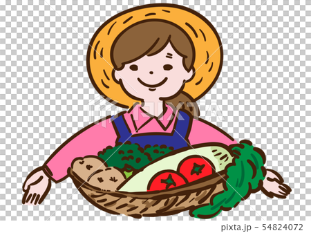 農業＿野菜と女性 54824072