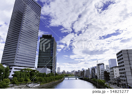 大阪ビジネスパーク～寝屋川からの景観	 54825277
