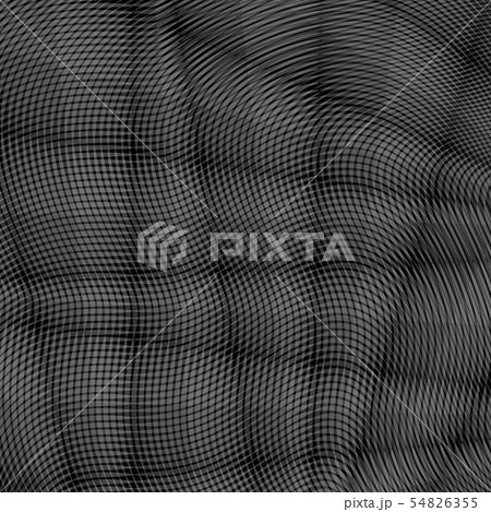 Grey Striped Pattern. Wavy Ribbons on Dark Background. Curvy Lines Texture 54826355