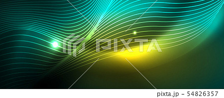 Shiny neon vector wave line abstract background, motion concept Shiny neon vector wave line abstract background, motion concept 54826357