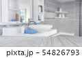 Bathroom Interior Design With Blue Towels and 54826793