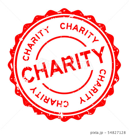 Grunge red charity word round rubber seal stamp Grunge red charity word round rubber seal stamp 54827128