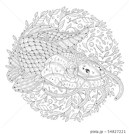 Cartoon Stylized Fish Catfish 54827221