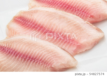 Close up of raw fresh tilapia fillet 54827574