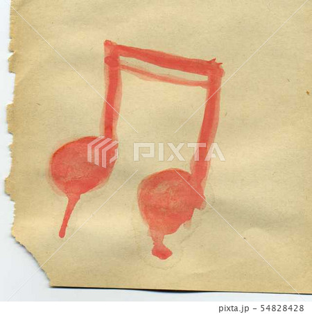 Painted Music Note 54828428