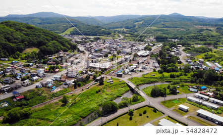 空撮 北海道 陸別 陸別鉄道 ふるさと銀河線 空撮 北海道 陸別 陸別鉄道 ふるさと銀河線 54828472