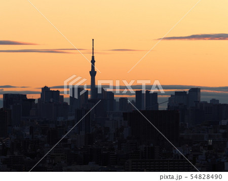 東京スカイツリー シルエット Tokyo Skytree, Japan 54828490