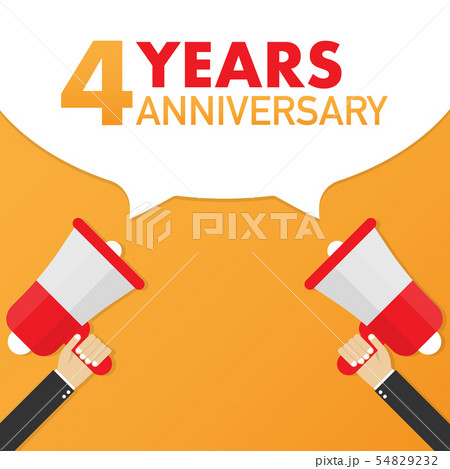 4 years anniversary - advertising sign with 54829232