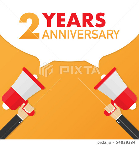 2 years anniversary - advertising sign with 54829234