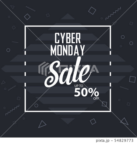 Cyber Monday Sale Banner Vector Background 54829773