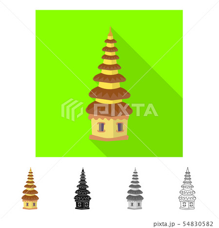 Isolated object of temple and landmark symbol. Set of temple and hindu stock symbol for web. Isolated object of temple and landmark symbol. Set of temple and hindu stock symbol for web. 54830582