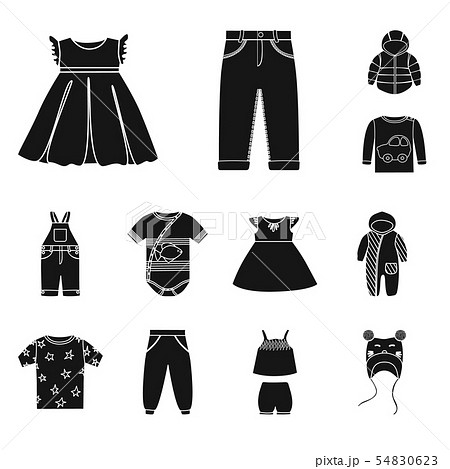 Isolated object of little and cotton symbol. Collection of little and kid stock vector illustration. Isolated object of little and cotton symbol. Collection of little and kid stock vector illustration. 54830623
