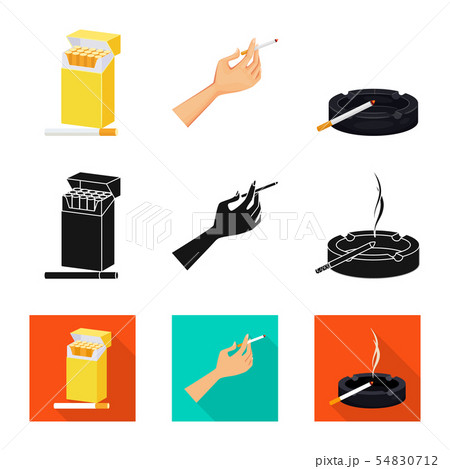 Isolated object of refuse and stop symbol. Set of refuse and habit stock vector illustration. Isolated object of refuse and stop symbol. Set of refuse and habit stock vector illustration. 54830712