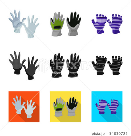 Vector illustration of silhouette and safety symbol. Set of silhouette and comfort stock symbol for 54830725
