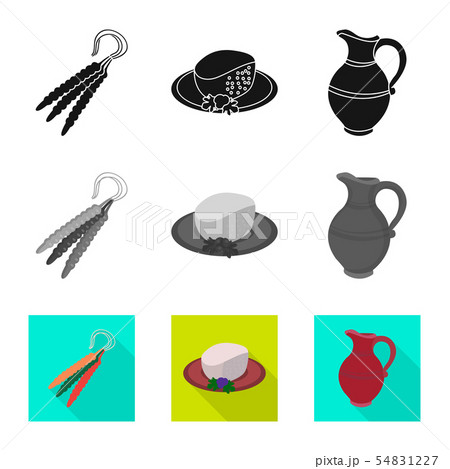 Vector design of culture and sightseeing symbol. Collection of culture and originality vector icon 54831227
