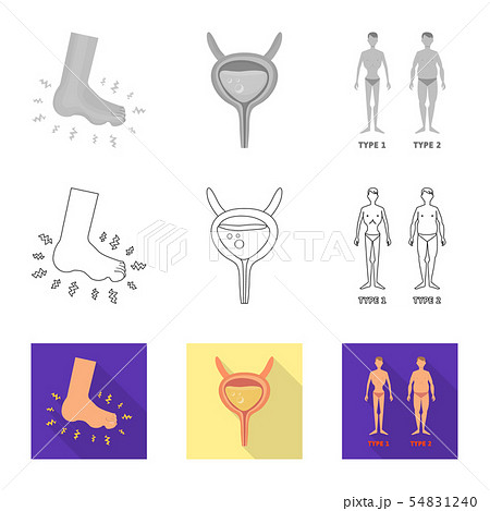 Vector design of diet and treatment symbol. Collection of diet and medicine stock symbol for web. Vector design of diet and treatment symbol. Collection of diet and medicine stock symbol for web. 54831240