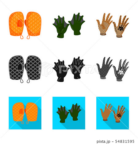 Vector design of silhouette and safety symbol. Set of silhouette and comfort vector icon for stock. 54831595