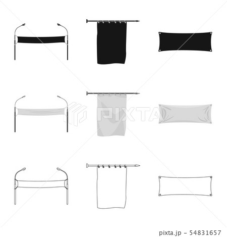 Vector design of texture and presentation logo. Set of texture and media stock symbol for web. 54831657