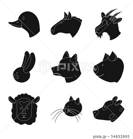 Isolated object of ranch and organic symbol. Collection of ranch and head stock vector illustration. 54832695