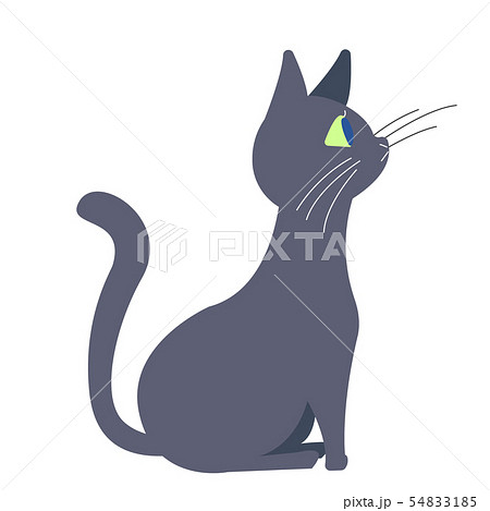 無料イラスト画像 最高横向き 猫 横顔 イラスト