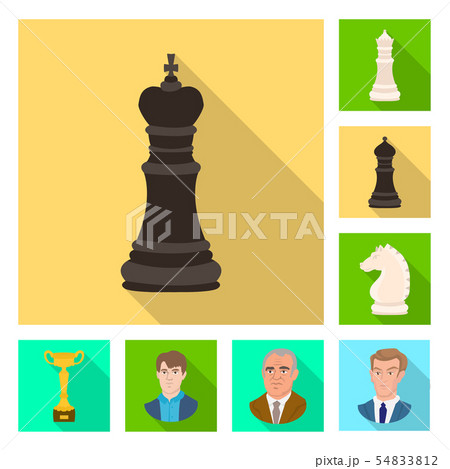 Isolated object of checkmate and thin icon. Set of checkmate and target vector icon for stock. 54833812