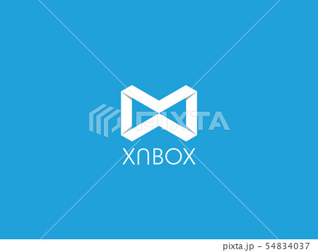 Abstract geometric letter MW WM logo template with 54834037