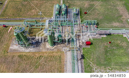 Aerial top view natural gas pipeline, gas Aerial top view natural gas pipeline, gas 54834850