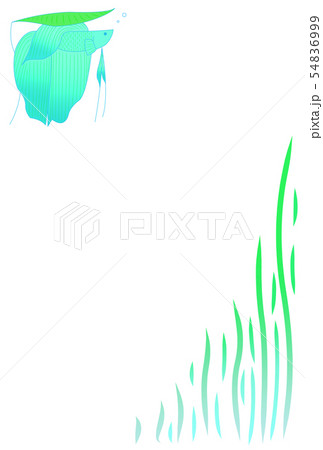 休むベタのフレーム 縦 青緑 のイラスト素材
