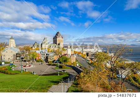 Autumn view of Old Quebec City in Quebec, Canada 54837671