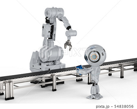robot with robotic arm 54838056